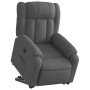 Sillón eléctrico reclinable elevable de tela gris oscuro en Sillones | Comprar online en Foru.es