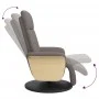 Sillón reclinable con reposapiés tela gris taupe de , Sillones - Ref: Foro24-356526, Precio: 240,44 €, Descuento: %