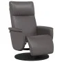 Sillón reclinable con reposapiés cuero sintético gris de , Sillones - Ref: Foro24-356547, Precio: 210,06 €, Descuento: %