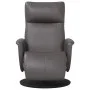 Sillón reclinable con reposapiés cuero sintético gris de , Sillones - Ref: Foro24-356547, Precio: 210,06 €, Descuento: %