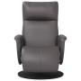 Sillón reclinable con reposapiés cuero sintético gris de , Sillones - Ref: Foro24-356547, Precio: 186,81 €, Descuento: %