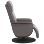 Sillón reclinable con reposapiés cuero sintético gris de , Sillones - Ref: Foro24-356547, Precio: 210,06 €, Descuento: %