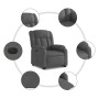 Sillón eléctrico reclinable elevable de tela gris oscuro en Sillones | Comprar online en Foru.es