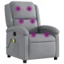 Sillón reclinable de masaje de tela gris claro de , Sillones - Ref: Foro24-371763, Precio: 208,63 €, Descuento: %