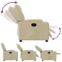 Sillón reclinable de tela crema de , Sillones - Ref: Foro24-372374, Precio: 197,41 €, Descuento: %