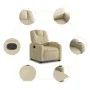 Sillón reclinable de tela crema de , Sillones - Ref: Foro24-372374, Precio: 197,41 €, Descuento: %