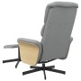 Sillón reclinable de masaje con reposapiés tela gris claro de , Sillones - Ref: Foro24-356622, Precio: 138,61 €, Descuento: %
