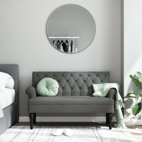 Banco con respaldo tela gris oscuro 120x62x75,5 cm de , Bancos - Ref: Foro24-372121, Precio: 165,48 €, Descuento: %