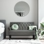 Banco con respaldo tela gris oscuro 120x62x75,5 cm de , Bancos - Ref: Foro24-372121, Precio: 165,48 €, Descuento: %