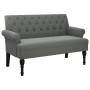 Banco con respaldo tela gris oscuro 120x62x75,5 cm de , Bancos - Ref: Foro24-372121, Precio: 165,48 €, Descuento: %