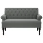Banco con respaldo tela gris oscuro 120x62x75,5 cm de , Bancos - Ref: Foro24-372121, Precio: 186,79 €, Descuento: %