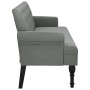 Banco con respaldo tela gris oscuro 120x62x75,5 cm de , Bancos - Ref: Foro24-372121, Precio: 165,48 €, Descuento: %