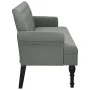 Banco con respaldo tela gris oscuro 120x62x75,5 cm de , Bancos - Ref: Foro24-372121, Precio: 186,79 €, Descuento: %