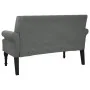 Banco con respaldo tela gris oscuro 120x62x75,5 cm de , Bancos - Ref: Foro24-372121, Precio: 186,79 €, Descuento: %