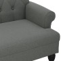 Banco con respaldo tela gris oscuro 120x62x75,5 cm de , Bancos - Ref: Foro24-372121, Precio: 165,48 €, Descuento: %