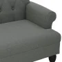 Banco con respaldo tela gris oscuro 120x62x75,5 cm de , Bancos - Ref: Foro24-372121, Precio: 186,79 €, Descuento: %