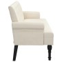 Banco con respaldo lino 120x62x75,5 cm de , Bancos - Ref: Foro24-372128, Precio: 202,66 €, Descuento: %