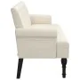 Banco con respaldo lino 120x62x75,5 cm de , Bancos - Ref: Foro24-372128, Precio: 199,21 €, Descuento: %