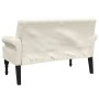 Banco con respaldo lino 120x62x75,5 cm de , Bancos - Ref: Foro24-372128, Precio: 202,66 €, Descuento: %