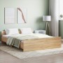 Estructura de cama con cabecero piecero roble Sonoma 140x200 cm de , Camas y somieres - Ref: Foro24-3203749, Precio: 123,19 €...