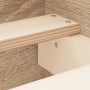 Estructura de cama con cabecero piecero roble Sonoma 140x200 cm de , Camas y somieres - Ref: Foro24-3203749, Precio: 123,19 €...