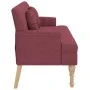 Banco con cojines tela rojo tinto 113x64,5x75,5 cm de , Bancos - Ref: Foro24-372137, Precio: 176,14 €, Descuento: %