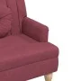 Banco con cojines tela rojo tinto 113x64,5x75,5 cm de , Bancos - Ref: Foro24-372137, Precio: 176,14 €, Descuento: %