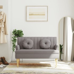 Banco con cojines tela gris taupe 113x64,5x75,5 cm de , Bancos - Ref: Foro24-372135, Precio: 164,43 €, Descuento: %