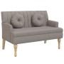 Banco con cojines tela gris taupe 113x64,5x75,5 cm de , Bancos - Ref: Foro24-372135, Precio: 164,43 €, Descuento: %