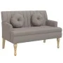 Banco con cojines tela gris taupe 113x64,5x75,5 cm de , Bancos - Ref: Foro24-372135, Precio: 161,79 €, Descuento: %