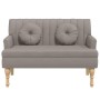 Banco con cojines tela gris taupe 113x64,5x75,5 cm de , Bancos - Ref: Foro24-372135, Precio: 164,43 €, Descuento: %