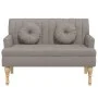 Banco con cojines tela gris taupe 113x64,5x75,5 cm de , Bancos - Ref: Foro24-372135, Precio: 161,79 €, Descuento: %