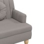 Banco con cojines tela gris taupe 113x64,5x75,5 cm de , Bancos - Ref: Foro24-372135, Precio: 164,43 €, Descuento: %