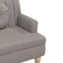 Banco con cojines tela gris taupe 113x64,5x75,5 cm de , Bancos - Ref: Foro24-372135, Precio: 161,79 €, Descuento: %