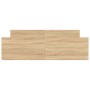 Estructura de cama con cabecero piecero roble Sonoma 160x200 cm de , Camas y somieres - Ref: Foro24-3203763, Precio: 129,34 €...