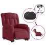 Sillón eléctrico reclinable elevable de tela rojo tinto en Sillones | Comprar online en Foru.es
