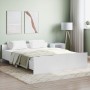 Estructura de cama con cabecero y piecero blanco 160x200 cm de , Camas y somieres - Ref: Foro24-3203761, Precio: 129,40 €, De...