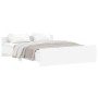 Estructura de cama con cabecero y piecero blanco 160x200 cm de , Camas y somieres - Ref: Foro24-3203761, Precio: 129,40 €, De...