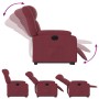 Sillón eléctrico reclinable elevable de tela rojo tinto en Sillones | Comprar online en Foru.es