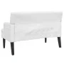 Banco con respaldo cuero sintético blanco 112x65,5x75 cm de , Bancos - Ref: Foro24-372154, Precio: 171,46 €, Descuento: %