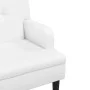 Banco con respaldo cuero sintético blanco 112x65,5x75 cm de , Bancos - Ref: Foro24-372154, Precio: 171,46 €, Descuento: %