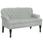 Banco con respaldo terciopelo gris claro 119,5x64,5x75 cm de , Bancos - Ref: Foro24-372156, Precio: 171,75 €, Descuento: %