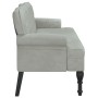 Banco con respaldo terciopelo gris claro 119,5x64,5x75 cm de , Bancos - Ref: Foro24-372156, Precio: 171,75 €, Descuento: %