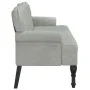 Banco con respaldo terciopelo gris claro 119,5x64,5x75 cm de , Bancos - Ref: Foro24-372156, Precio: 166,87 €, Descuento: %
