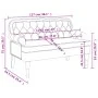 Banco con respaldo terciopelo gris claro 119,5x64,5x75 cm de , Bancos - Ref: Foro24-372156, Precio: 166,87 €, Descuento: %