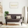Banco con respaldo tela marrón oscuro 120x62x75,5 cm de , Bancos - Ref: Foro24-372123, Precio: 184,65 €, Descuento: %
