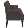Banco con respaldo tela marrón oscuro 120x62x75,5 cm de , Bancos - Ref: Foro24-372123, Precio: 184,65 €, Descuento: %