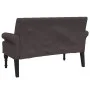 Banco con respaldo tela marrón oscuro 120x62x75,5 cm de , Bancos - Ref: Foro24-372123, Precio: 184,65 €, Descuento: %