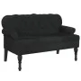 Schwarze Samtbank mit Rückenlehne, 119,5x64,5x75 cm. von , Banken - Ref: Foro24-372161, Preis: 196,55 €, Rabatt: %