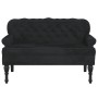 Banco con respaldo terciopelo negro 119,5x64,5x75 cm de , Bancos - Ref: Foro24-372161, Precio: 212,78 €, Descuento: %